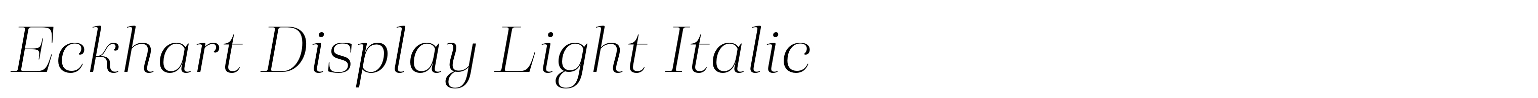 Eckhart Display Light Italic